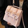 Schoolbag Korean version bow backpack bag women's new foreign style college style girl backpack texture crossbody shoulder bag women