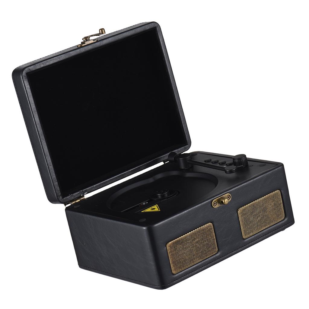 Retro CD Player Multifunctional Tray Type BT Player Turntables USB Drive Playback Portable CD Player with Remote