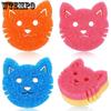6pcs Dual Sided Scrub Sponge Multi Functional Cute Temperature Sensitive Non Scratch Dish Sponge for Washing Dishes Kitchen Bathroom