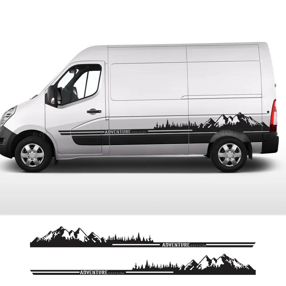 

2 шт. автомобильные наклейки для Renault Master 2 3 4 NIssan NV400 Interstar Opel Vauxhall Movano аксессуары для тюнинга Camper Van Mountain