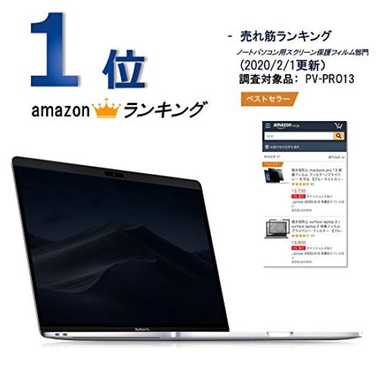 LOE MacBook Pro 13 M1 M2 2022 Schutzfolie Schutz Leicht Touch Bar Magnetisch Kompatibel Pro 13 Zoll 2016 und Anti-Peeping / Filter/Privatsphäre [Blau]