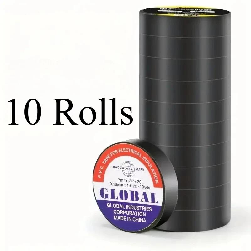 Black Flame Retardant Electrical Insulation Tape Strong Adhesive Wire Harness Tape for Electrical Wiring Waterproof Tape