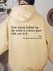 European Size Kangaroo Pocket 'You Are Enough' Hoodie - Autumn/Winter Long Sleeve Plus Velvet Sweatshirt