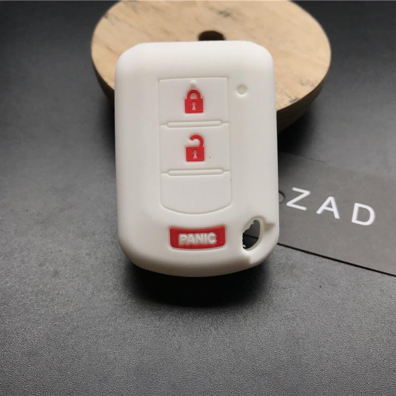 ZAD 3button key silicone rubber car key case cover set for Mitsubishi Mirage asx lancer 10 outlander colt LANCER Grandis Pajero