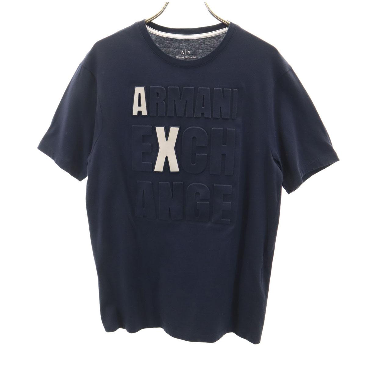 

ARMANI EXCHANGE Embossed logo Short sleeve T-shirt XS Navy Men s Used