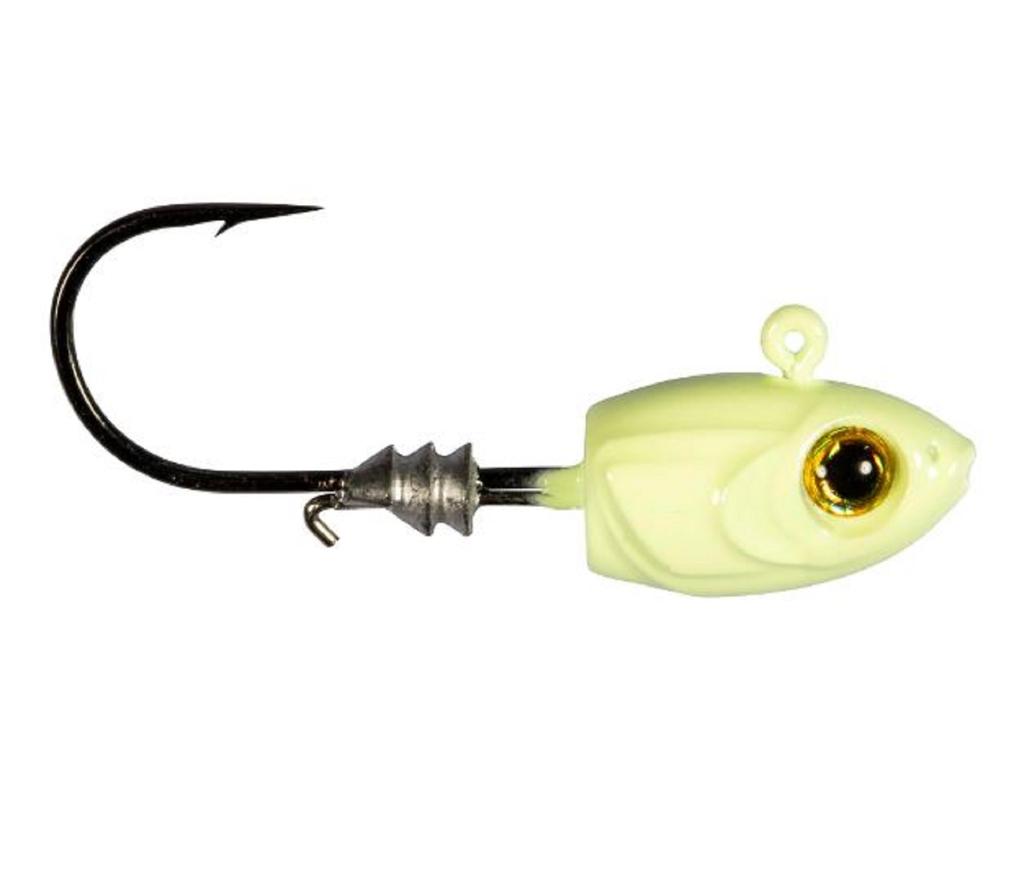 Zman Jighead Micro Shad HeadZ 3/16 Oz Size 2 4/pack Glow (6810)