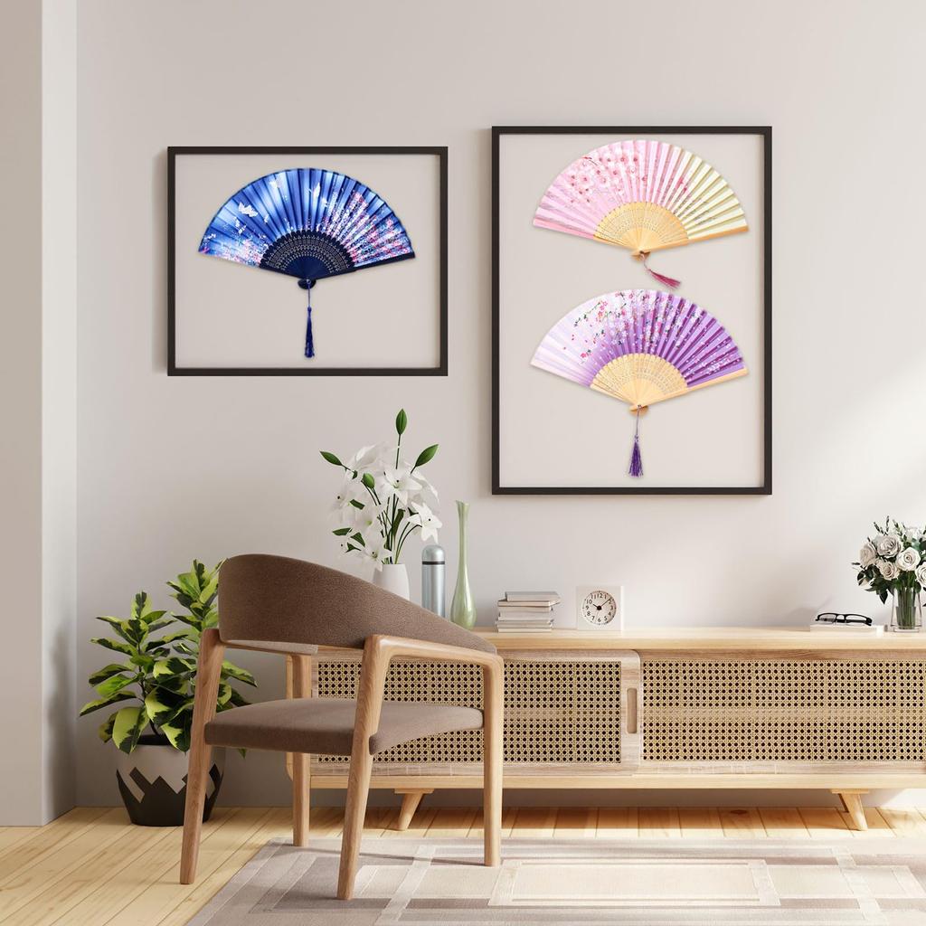 Silk Folding Bamboo Folding Japanese Clothing Heat Fireworks Respect for the Aged Present [GWHOLE] Women's Fan, High-Quality Fan, Large, Durable,