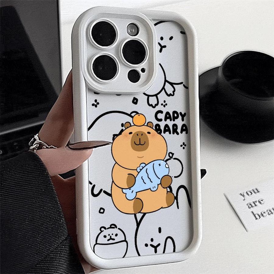 Cute Capybara Phone Case for Realme C35 C30 C55 C67 11 12 C11 C12 C15 C20 C21 C31 GT3 8 7i 8i Narzo50 Capa Cover