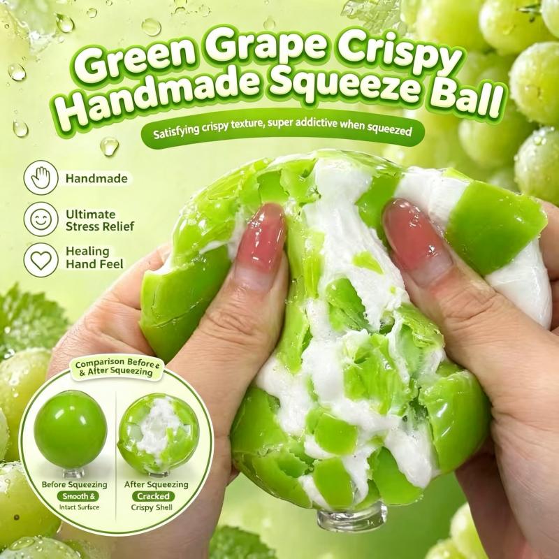Dark Chocolate Crispy Wax Squeeze Ball Asmr Fidget Toy Handmade Squishy Ball Stress Relief Sensory Toy Funny Decompression Gift