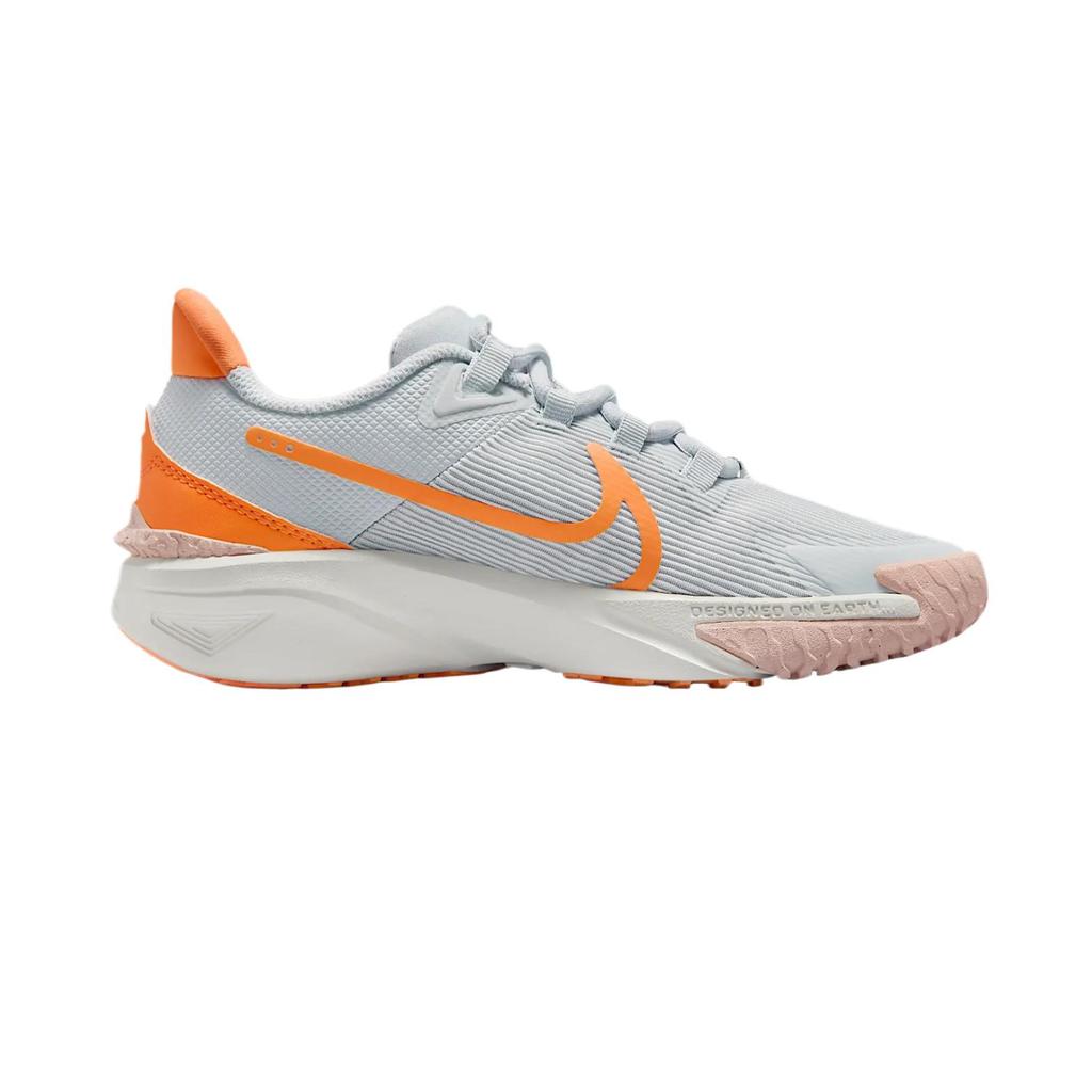 Nike Star Runner 4 Soft Comfortable Elastic Casual Durable Running Shoes Kids Sneakers Platinum Echo-Pink Summit-White DX7615-008