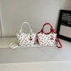 2026 Single Shoulder Underarm Handbag Trendy Girl Fashion Commuting Cute Cherry Print And Pendant Large Capacity Handbags
