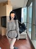 Korean Style One-Shoulder Long-Sleeve Women's T-Shirt, Slimming and Flattering Autumn Base Layer with Belt, Beautiful New Arrival
