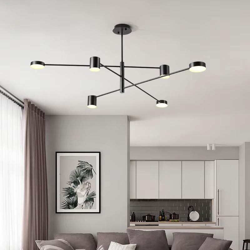New Modern LED Chandelier Lights Bedroom Living Dining Room Gold Black Indoor Fixture Lighting Lamps Apply To AC90-260V