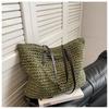 IELGY Commuter Straw Tote Bag Large Capacity All-Match Woven Shoulder Bag