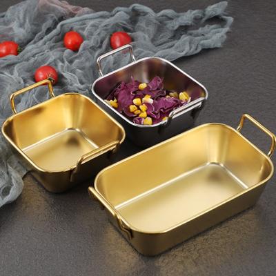 Snack Plate Large Capacity Anti-scalding Stainless Steel Portable Fruit Snacks Chips Food Platter for Daily Use