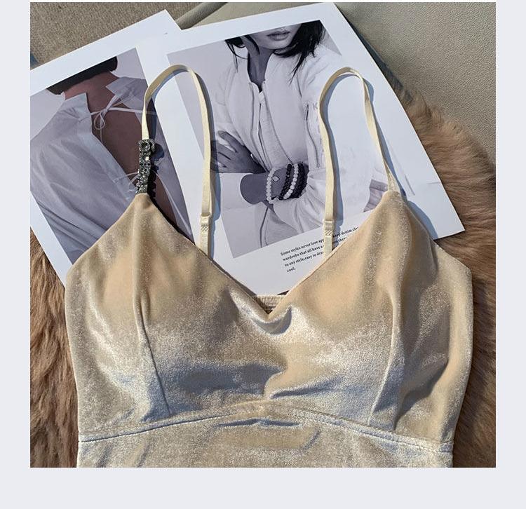 Summer Korean Fashion Sexy Suspender Women Off Shoulder Beauty Slim Camisole Female New Design Retro Aesthetic Solid Chic Tops