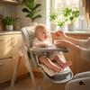 Savro 2-in-1 Folding Baby Highchair With Adjustable Tray And Straps