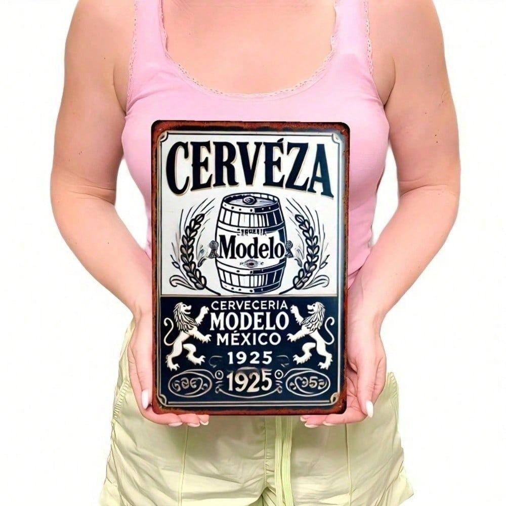 

Metal Wall Art Vintage Beer Tin Sign 8x12 Inch Rusty Metal Poster for Home Bar