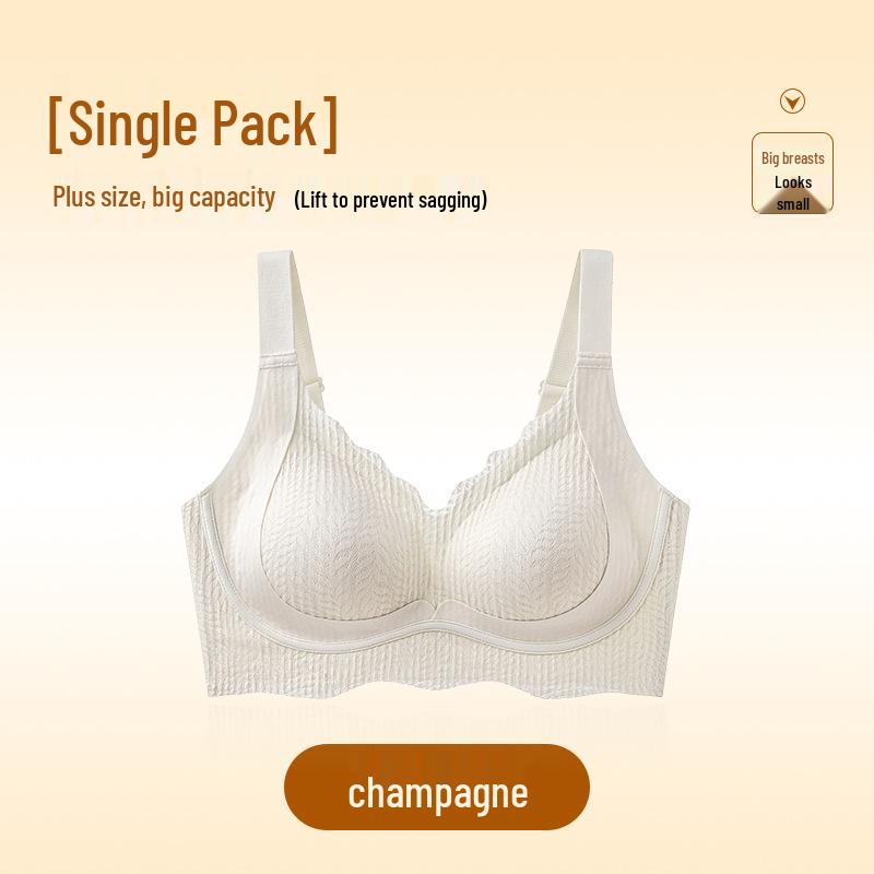 Nahtloser Übergrößen-BH ohne Bügel mit Anti-Hänge-Effekt für Damen