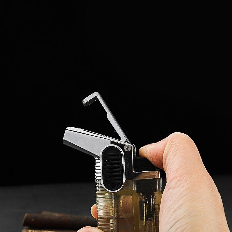 Windproof Dual Flame Torch Men's Cigarette Lighter and Multifunctional Smoking Set