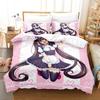 Kawaii Nekopara Bedding Set Single Twin Full Queen King Size Bed Set Aldult Kid Bedroom Duvetcover Sets Anime Parure De Lit Bed