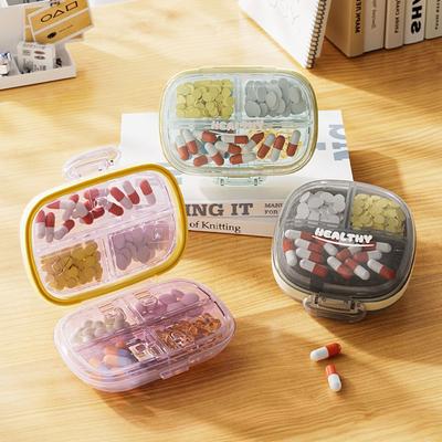 Moisture-Proof Portable Pill Box 7 Compartment Dustproof Medicine Organizer Food Grade Compact Travel Pill Dispenser
