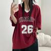 Women's Y2K Oversized V-Neck T-Shirt Light Luxury Elements High-Quality Casual Summer Top Short-Sleeved Fashion