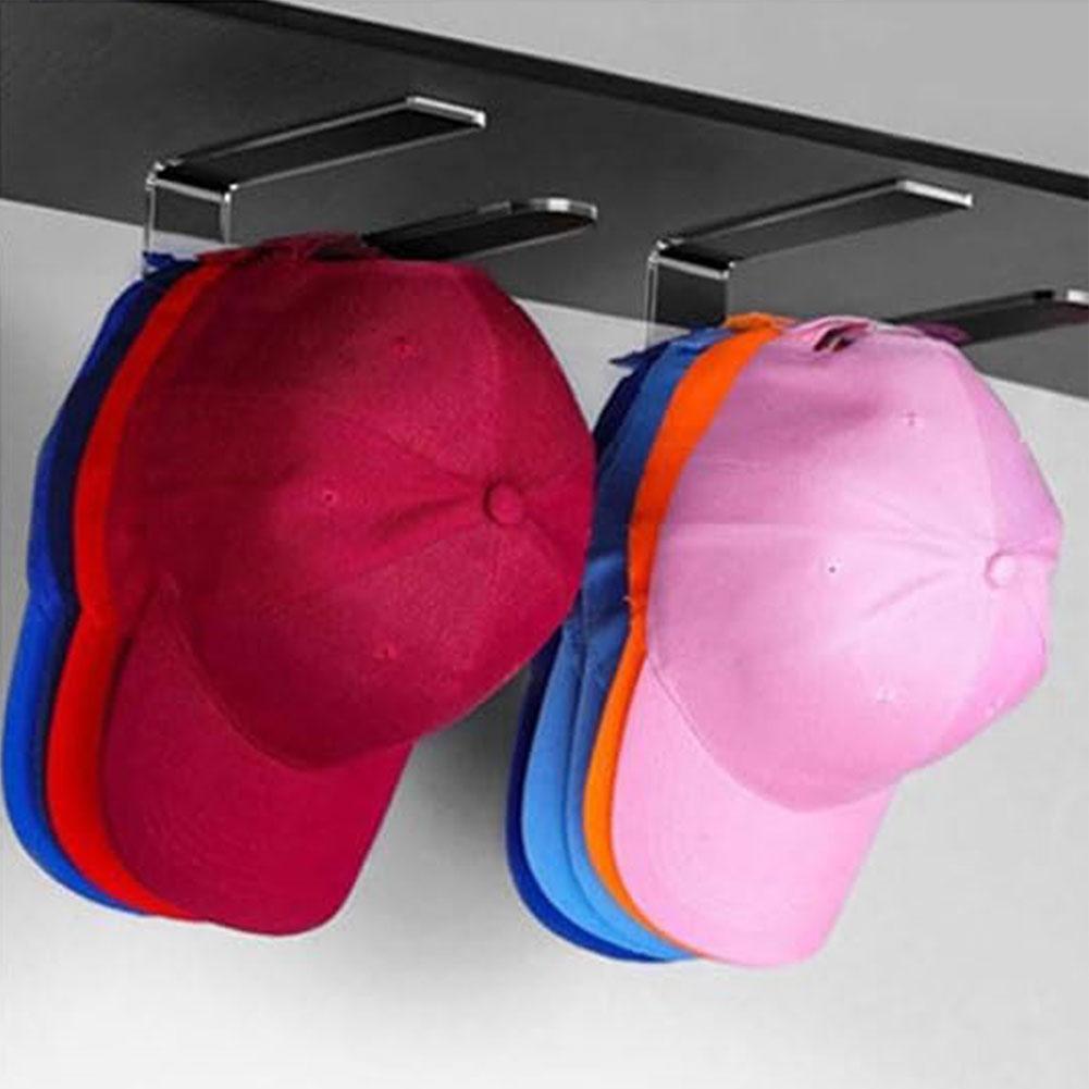 Wall Mounted Hat Rack Strong Adhesive Baseball Hat Holder Organizer Hat Hangers for Baseball Cap for Wall/Door/Closet