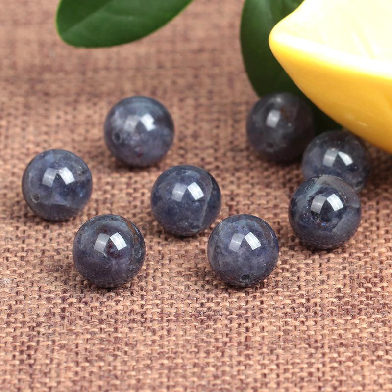 

Strawberry Iolite Raw Crystal Round Bead for DIY Bracelet 6mm Single Bead [Collector s Grade]