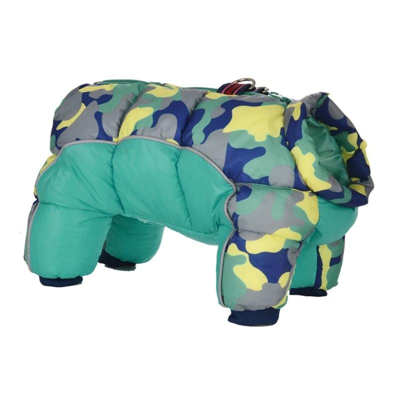 Dog Winter Clothes Warm Cotton Camouflage Jackets with TractionHook Puppy Jumpsuits Skiing Hiking Thick Pet Clothing