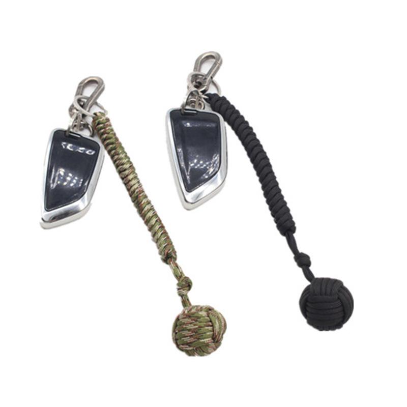 Monkey Fist Paracord Keychain: 7-Core Self-Defense Ball Keyring Accessory
