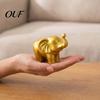 Small Resin Animal Statues Mini Elephant Figurine, Good Luck Statue Tabletop Decor, Gifts Ornament for Home Office Shelf, Housewarming Gift Decorative