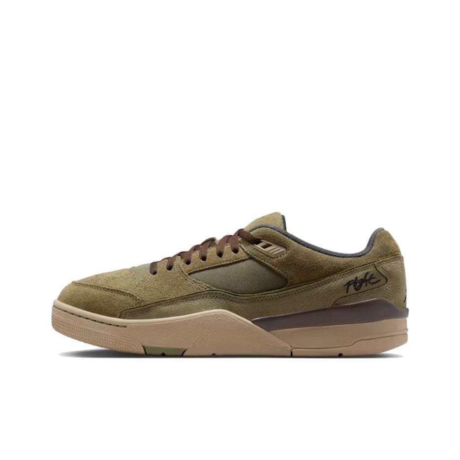 Air Jordan Flight Court Medium Olive Khaki Men Sneakers Green Baroque-Brown Black HF3255-202 42
