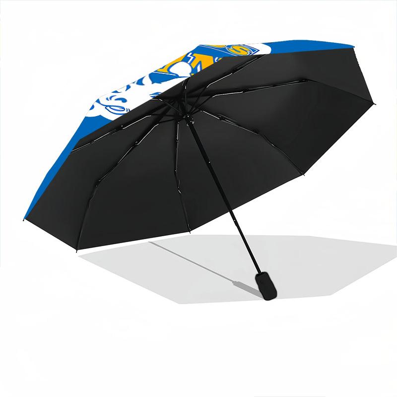 1 PC Automatic Folding Umbrella - Leeds Rhinos Pattern Portable Foldable Design With 8 Ribs Christmas Birthday Gifts