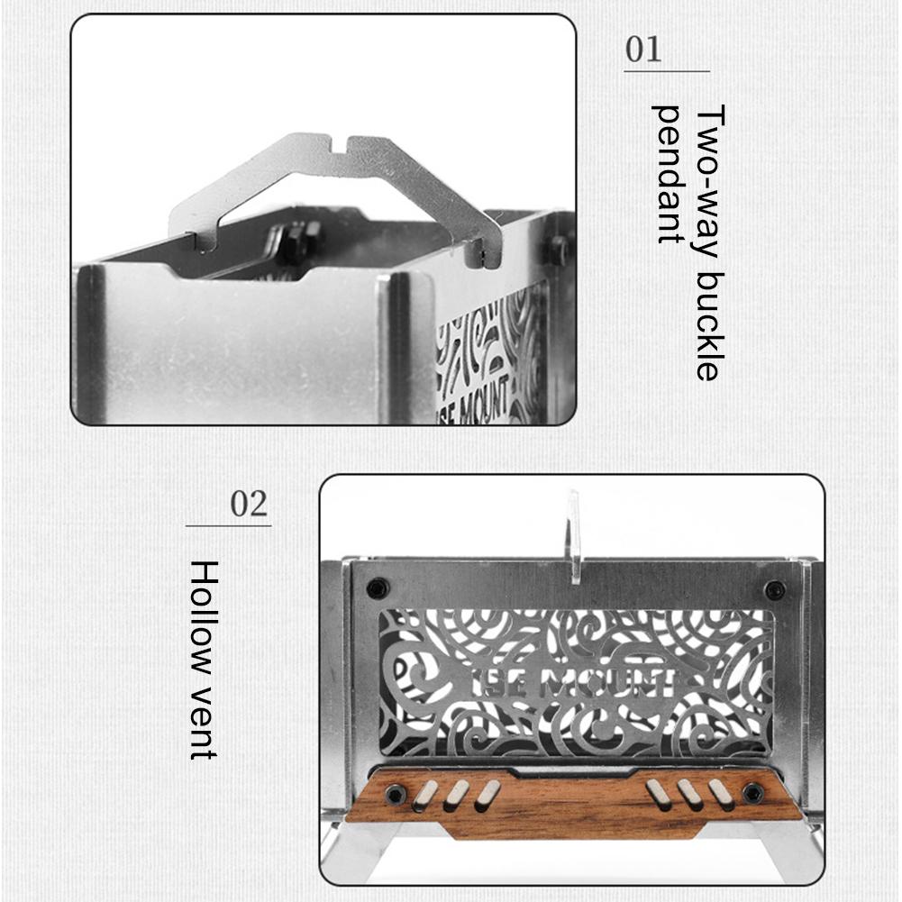 Mini Firewood Stove Stainless Steel Portable Mosquito Incense Burner Desktop Bonfire Stove for Outdoor Home Desk