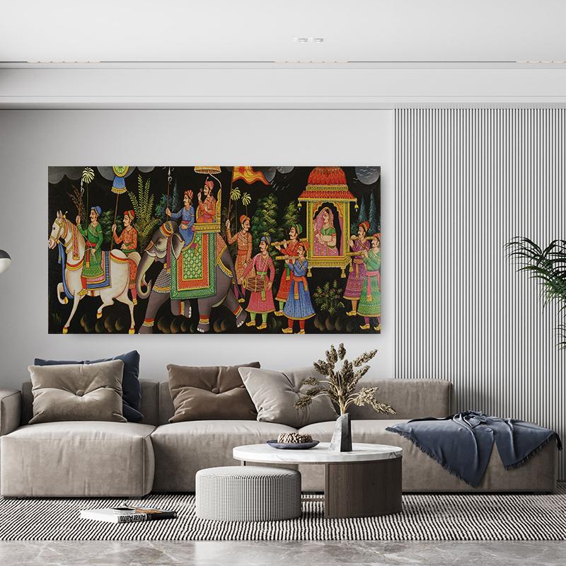 Retro Ancient Royal Canvas Prints And Paintings of Royal March of King and Queen for Home Decor Living Room Restaurant and Gift