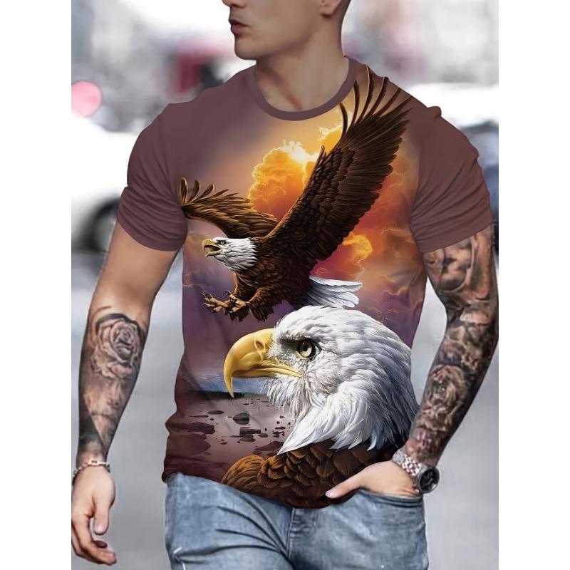 Streetwear Mens Summer Clothing With 3d Printed Animal Skull Graphic T Shirts Round Neck Short Sleeved Tees New In Tops For Men