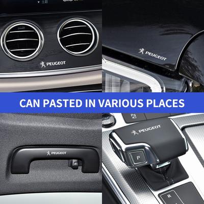 2/5/10 Peças Adesivos Aleatórios para Interior de Carro Estilização de Emblema para Volante de Carro Para 308 408 508 RCZ 208 3008 2008 206 207 108 406 408 206 208 306 307