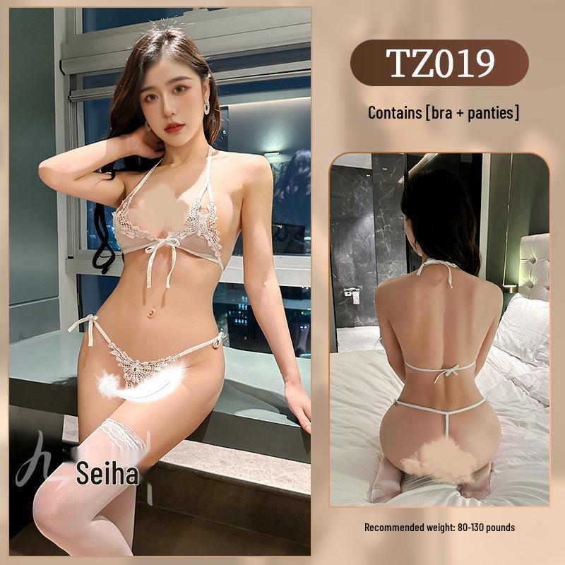 Jiuli Qingchuan Sexy Sheer Lingerie Set - Pure Desire See-Through Pajamas with Webbing Fun.