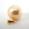 [New] K18 South Sea White Pearl Golden Pearl Pendant Top/j33-12