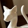 Detailed Home Interior Decor Minimalist 3D Printed Cat Figurine, Decorative Animal Statue Ornament, Creative Unique Pla Figurines Small Desktop