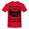Cat Lives Matter Funny T Shirts Graphic Y2k Idea Short Sleeve Unisex Wounisex Tshirt Clothes
