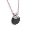 Les Trésors De Lily [J8071] - Silver-black 'Kilimanjaro' Necklace (wood)