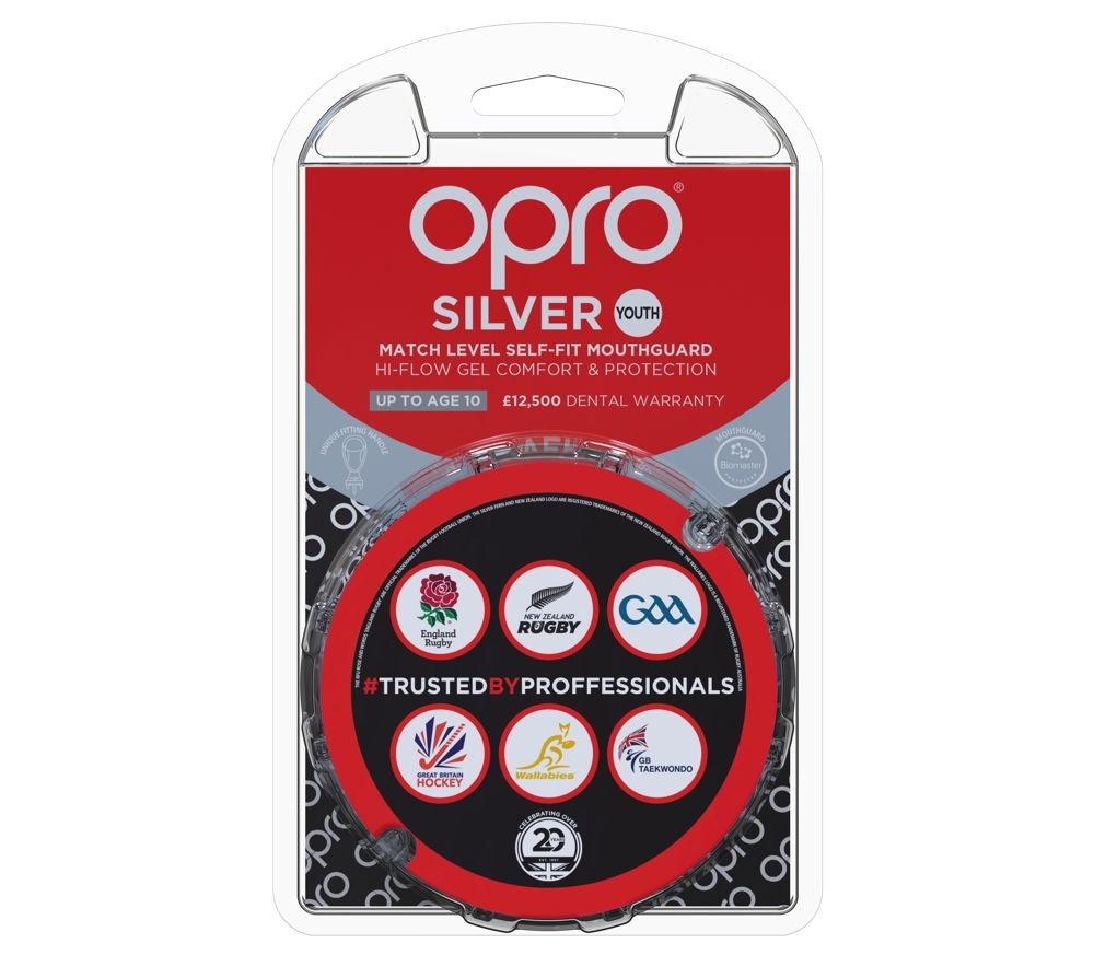 Opro Children's Mouthguard Silver GEN4 Blue