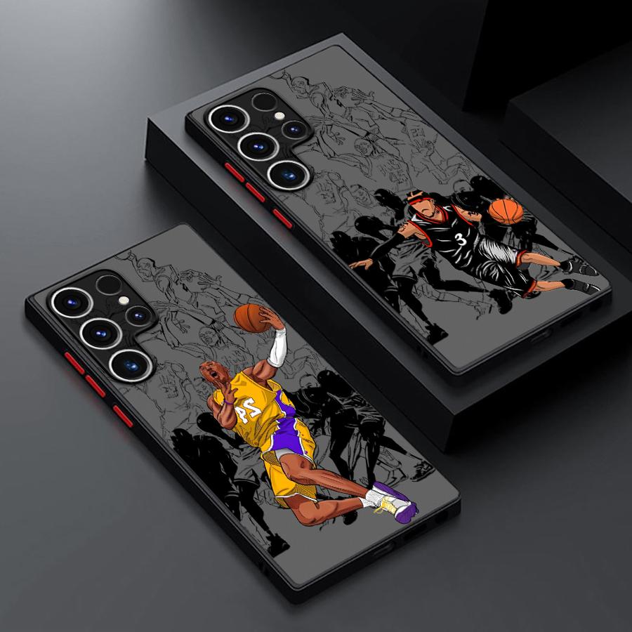 Case for Samsung Galaxy Note 20 Ultra 10+ S21 S23 FE S22 S24 Plus S20 FE S26 S25 Ultra Funda Back Phone Cover Basketball Star