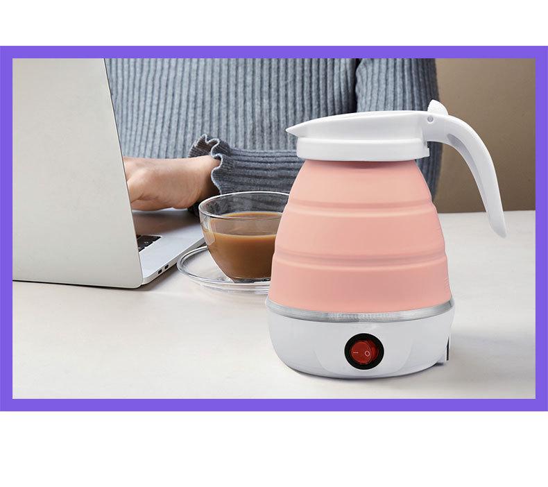Portable Folding Silicone Electric Kettle with 304 Stainless Steel, Auto Power Off, Anti-Dry Burning - Ideal for Travel, Home, or Dorm Use