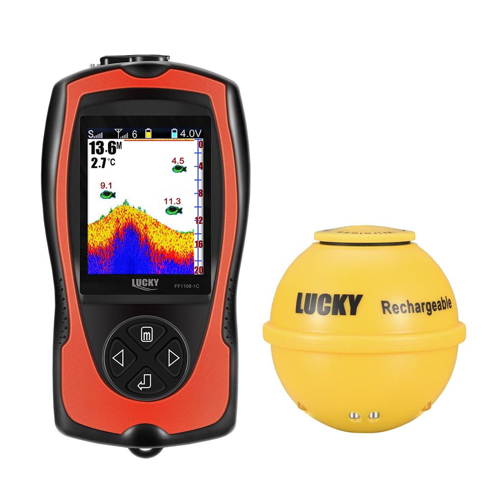 LUCKY Wireless Color Sonar Fish Finder - HD Underwater Visual Display