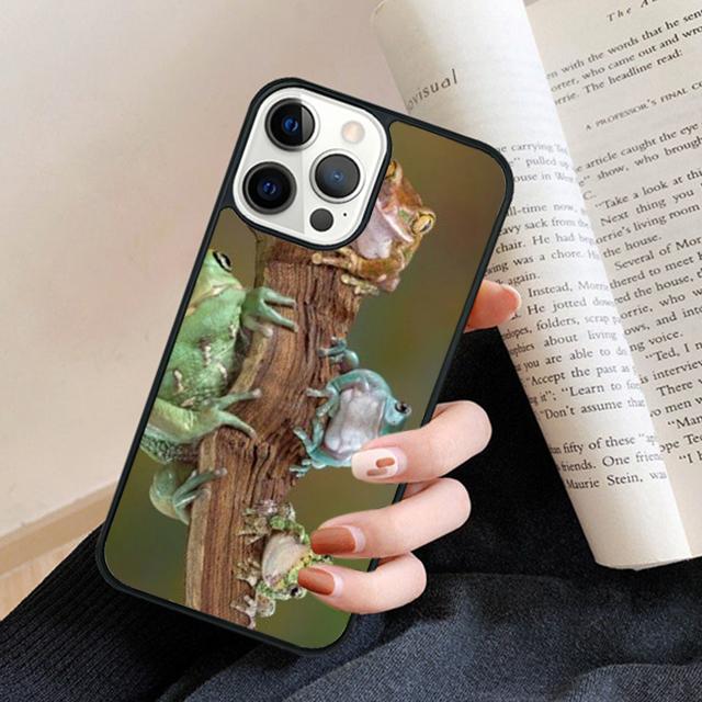 Blue Frog Tropical Rain Forest Phone Case Back Cover for iPhone 17 Air 16 15 14 13 11 12 Pro Max Plus Fundas