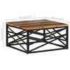 Vidaxl Coffee Table, 68X68X35 Cm, Solid Reclaimed Wood