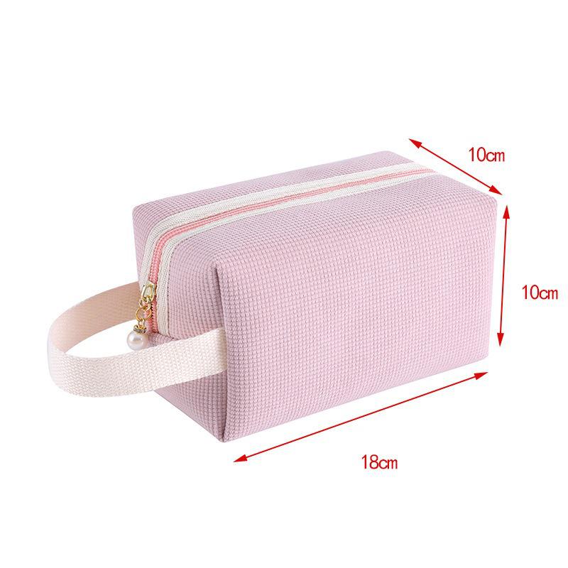Kompakte Cord-Make-up-Tasche: Vielseitige Kosmetik- und Geldbörse mit großem Fassungsvermögen für Frauen